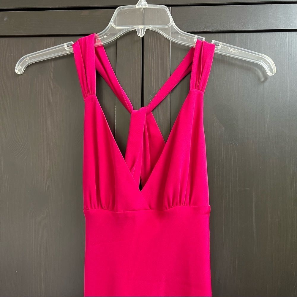 J. Crew Vintage Silk Sleeveless Cross-Back Pink Midi Dress Size Petite 2